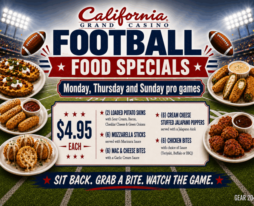 ChatGPT Image Sep 1, 2026 at 11_10_06 AM Football Food Specials during Thur, Sun Mon games. $4.95 Menu Items